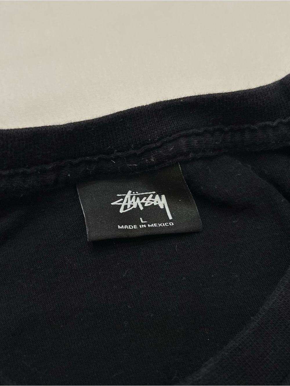 Y2K Stussy Embroidered Logo Skate Tee Shirt Sz Large Short Sleeve Streetwear - Picture 4 of 6